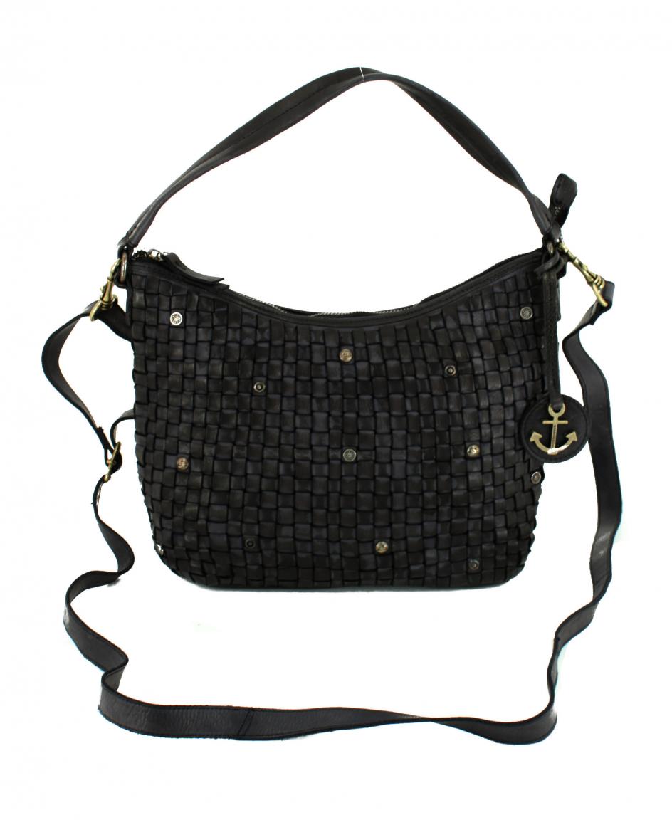 Harbour2nd Beuteltasche Flecht Mila Leder cognac