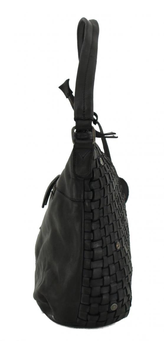 Harbour2nd Beuteltasche Flecht Mila Leder cognac