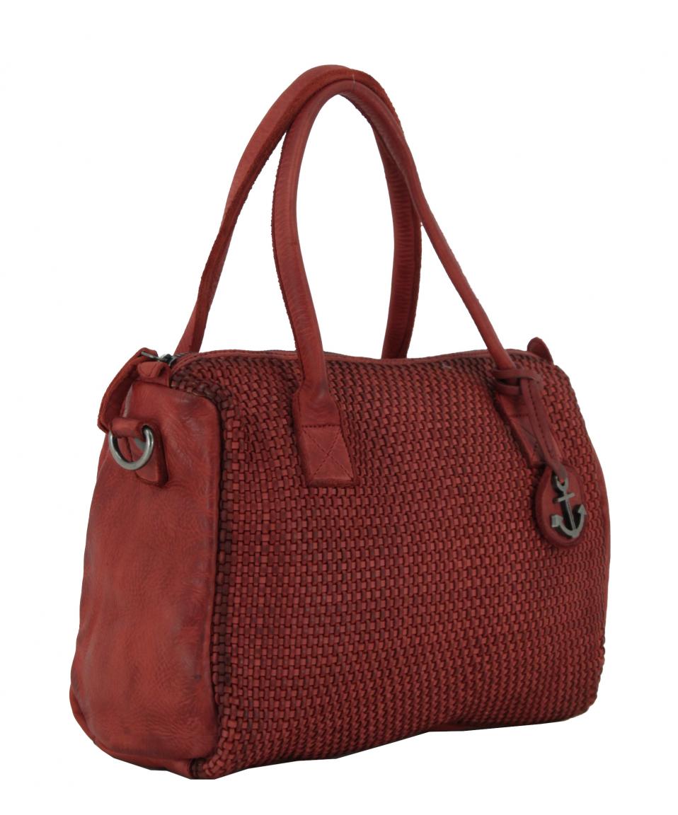 Harbour2nd Damenschultertasche Red Carolyn Soft Weaving 2 rot