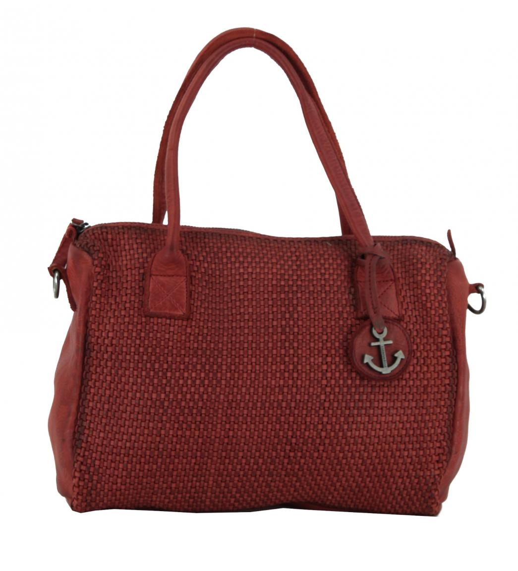 Harbour2nd Damenschultertasche Red Carolyn Soft Weaving 2 rot
