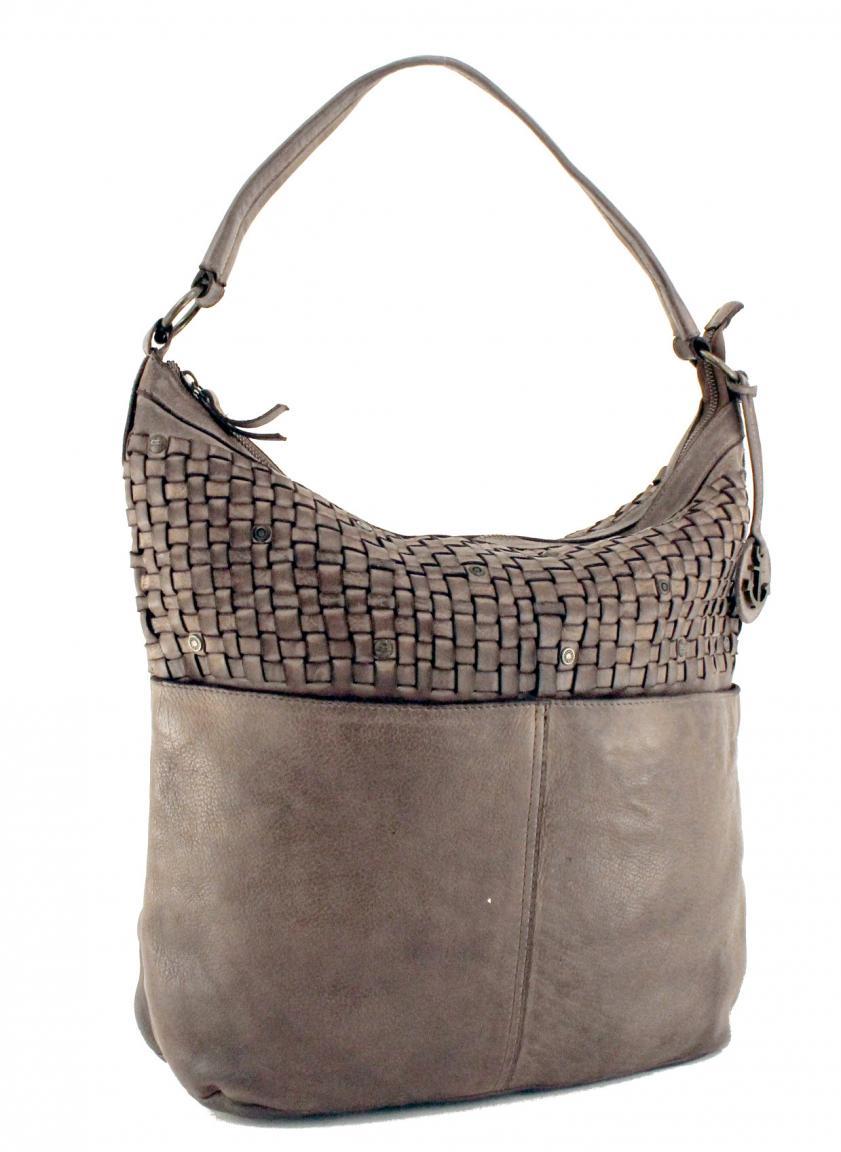 Elsa Harbour 2nd Tasche Stone Grey Beuteltasche Leder Grau