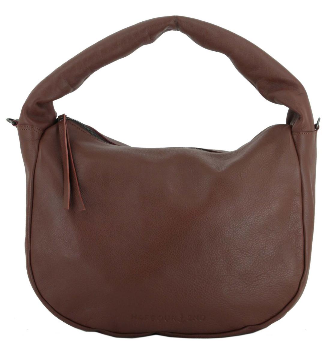 Harbour2nd Hobobag Melissa Cognac Webgurt Beige