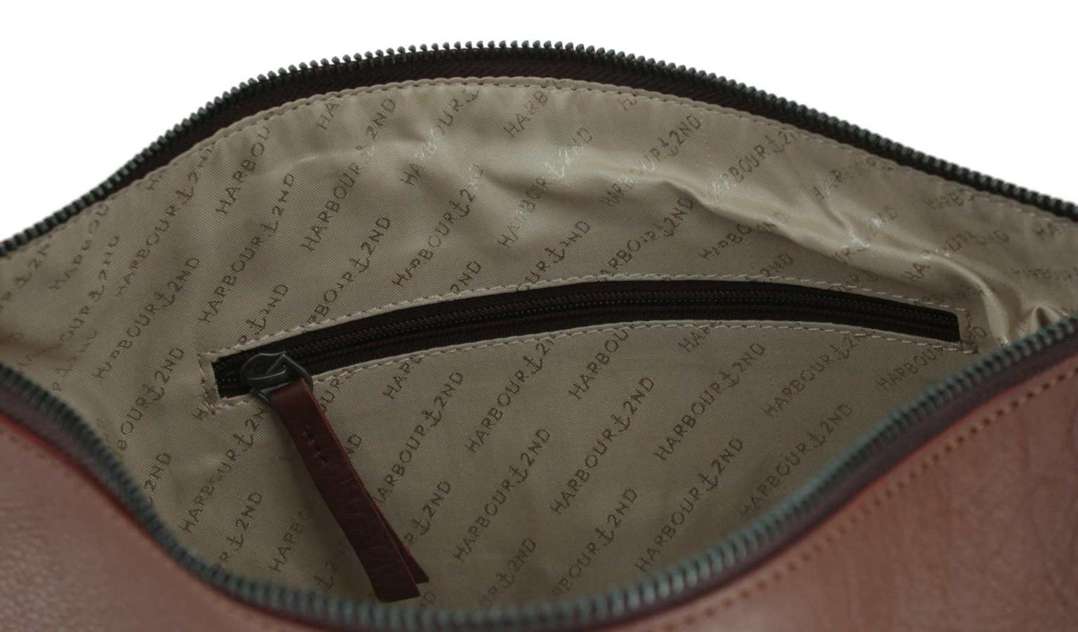 Harbour2nd Hobobag Melissa Cognac Webgurt Beige