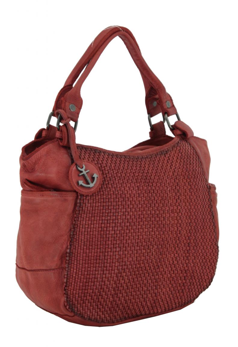 Harbour2nd Milva Red Henkeltasche rot Soft Weaving