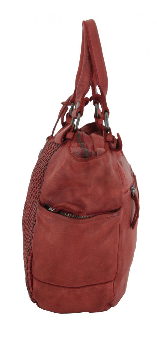 Harbour2nd Milva Red Henkeltasche rot Soft Weaving