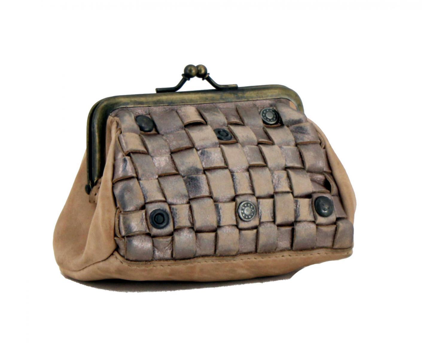 Harbour2nd Palina Geldtäschchen Sand Metallic Gold beige Bügel