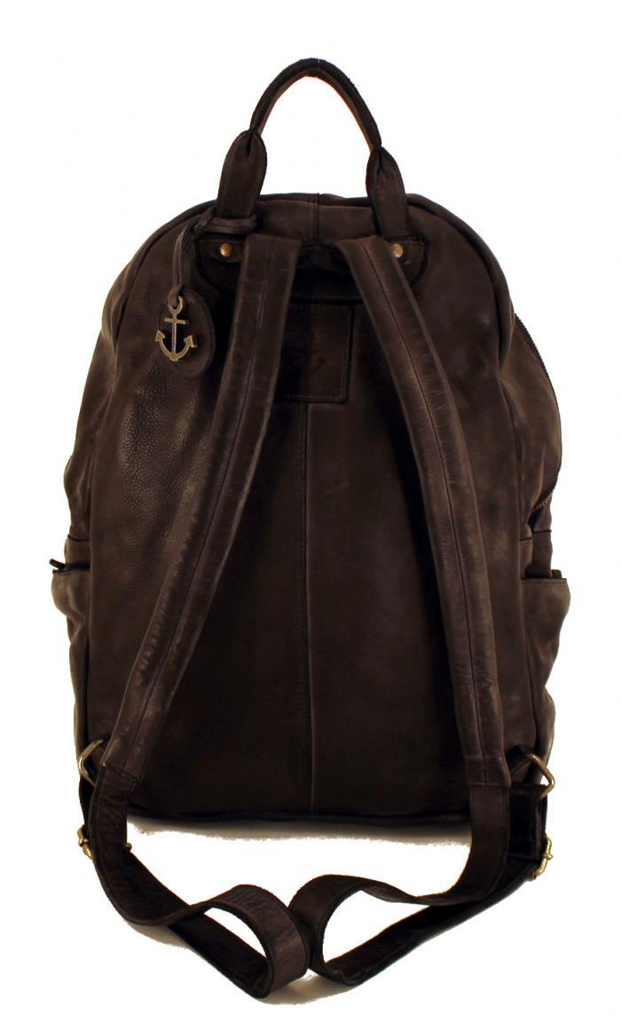 Harbour2nd Rucksack Anker cc-Twik Reißverschluss dunkelbraun