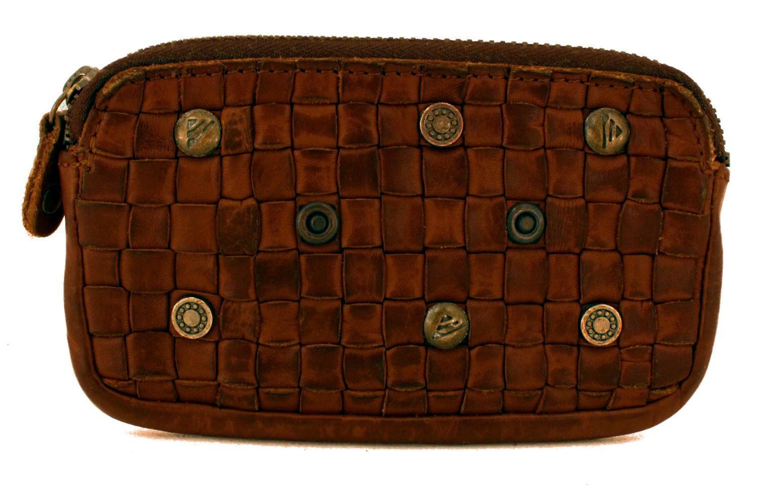 Harbour2nd Schlusseletui Lulu Flecht Leder Cognac