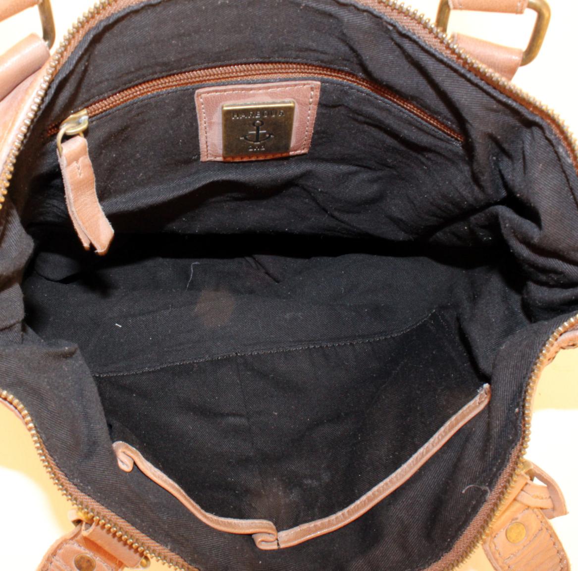 Harbour2nd Shoppertasche m-Athena Leder Zip silver