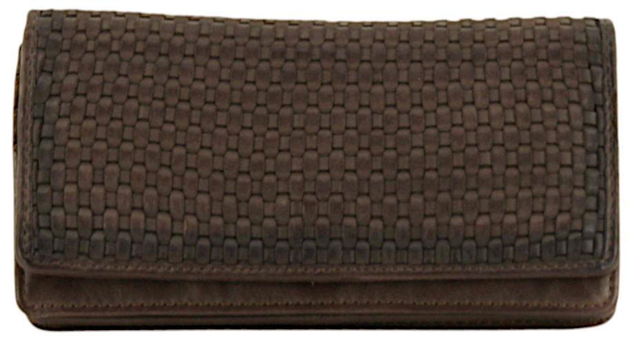Harbour2nd Weaving Geldbörse Shelly dunkelbraun Leder