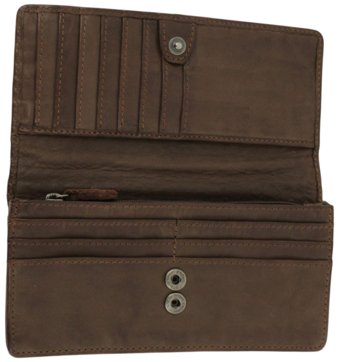 Harbour2nd Weaving Geldbörse Shelly dunkelbraun Leder