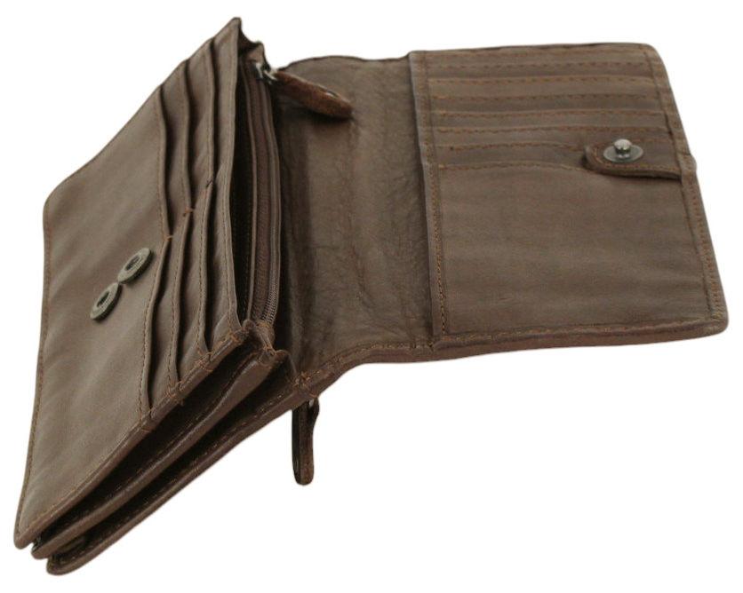 Harbour2nd Weaving Geldbörse Shelly dunkelbraun Leder