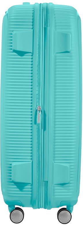 Hartschalekoffer türkis American Tourister Soundbox Spinner 77cm erweiterbar