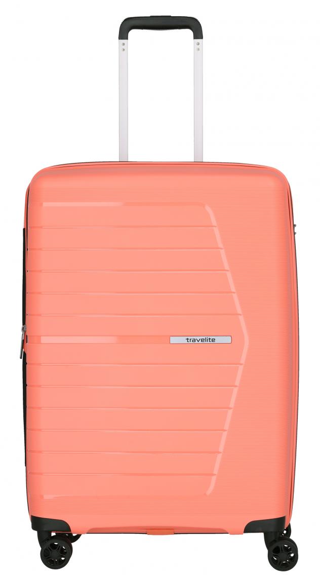 Hartschalenkoffer 67cm Travelite Nubis M Koralle Dehnfalte