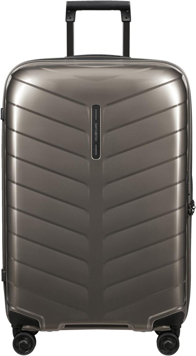 Hartschalenkoffer recycled Samsonite Attrix Spinner M 69cm Dune grau