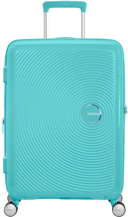 Hartschalentrolley türkis American Tourister Soundbox Spinner M 67cm Pool Side Blue