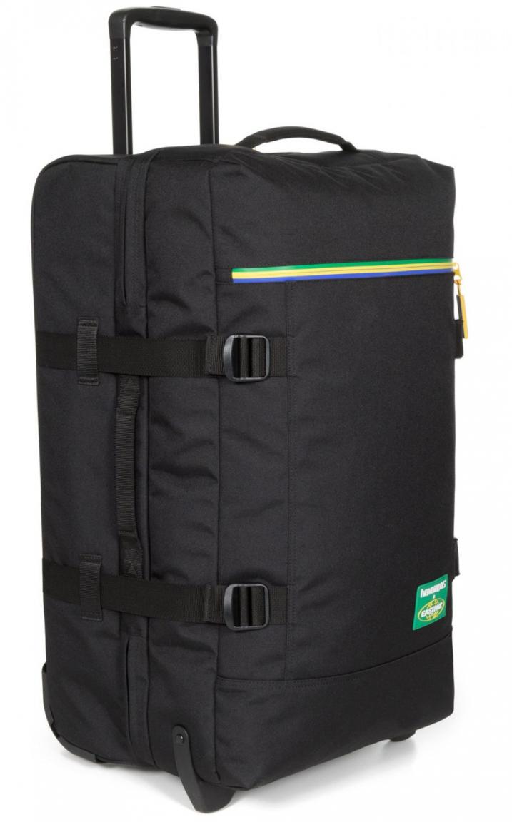 Havaianas Black Tranverz L Eastpak Taschentrolly schwarz mit einem bunten Streifen