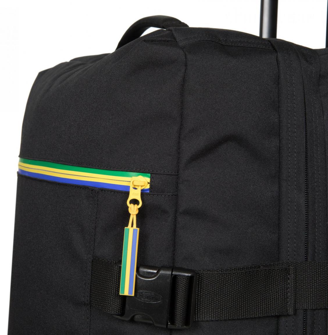 Havaianas Black Tranverz L Eastpak Taschentrolly schwarz mit einem bunten Streifen