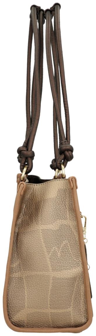 Henkeltasche Anekke Muse Amphora Griechenland beige braun Logostickerei