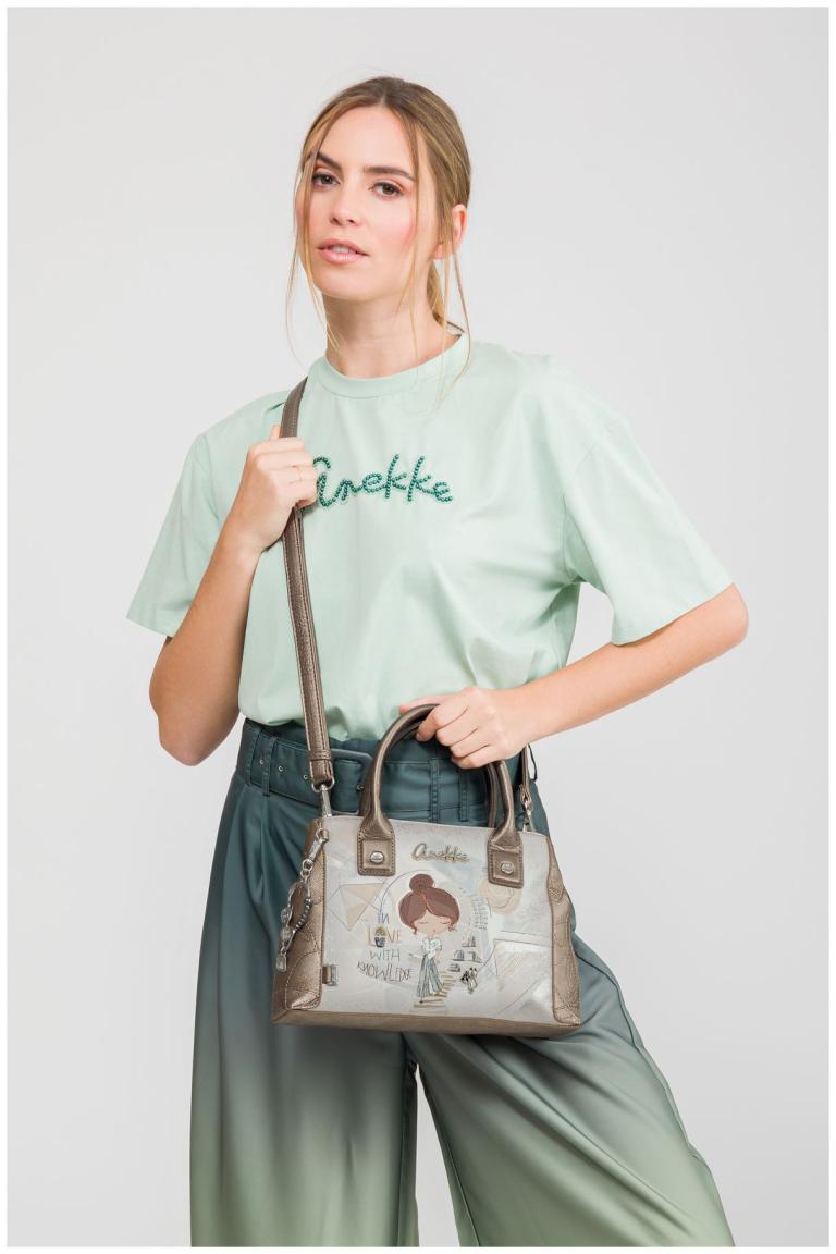 Henkeltasche Anekke beige Sophia bunt antik Griechenland metallic