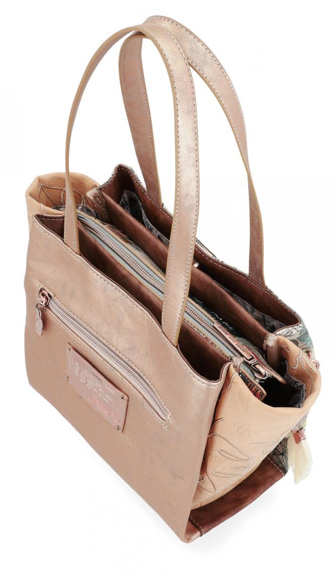 Henkeltasche Bastanhänger bunt Anekke Jungle Strasssteine