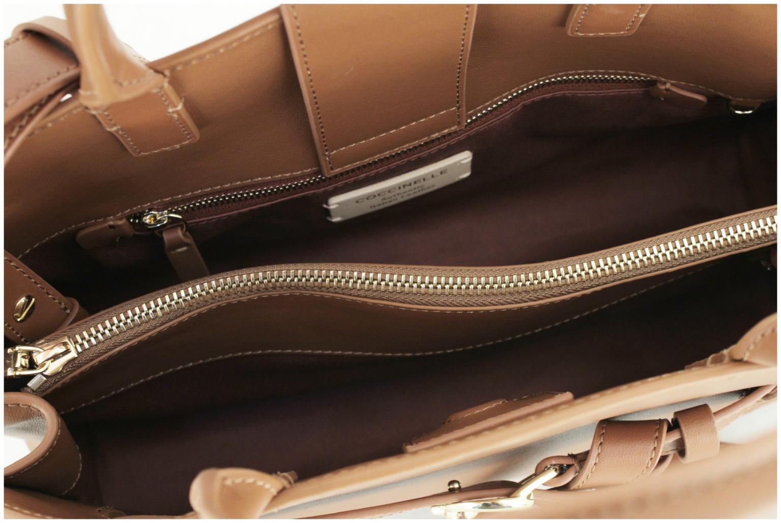 Henkeltasche Coccinelle Sabine Medium Noir schwarz Glattleder