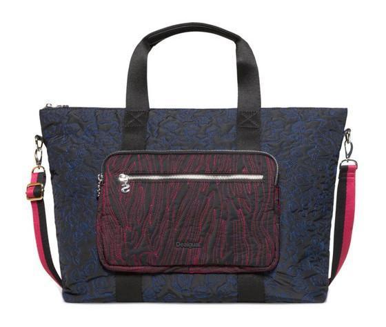 Henkeltasche Desigual Philadelphia Weekender bestickt schwarz