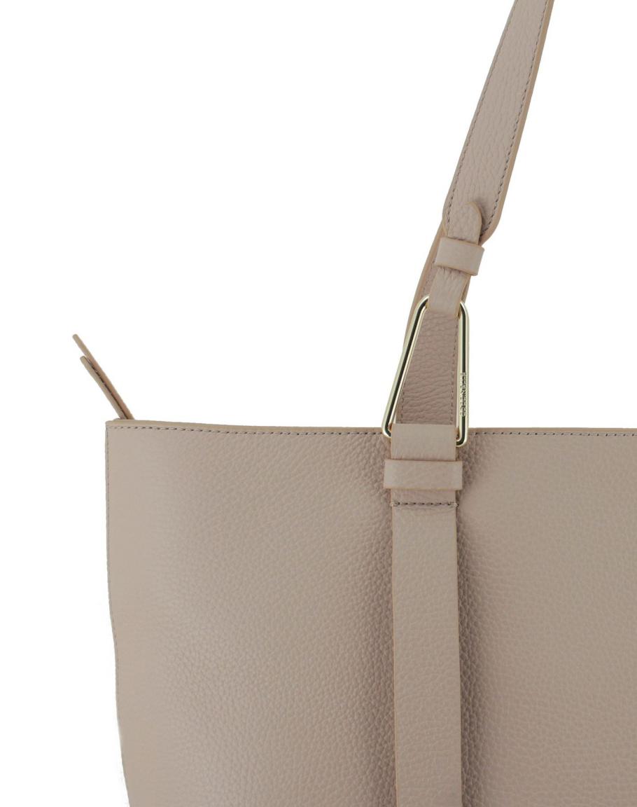 Henkeltasche Echtleder hellbraun Coccinelle Malory Medium Skin