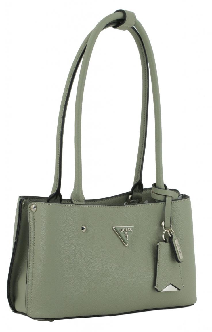 Henkeltasche Guess Meridian Sage salbeigrün Ziernieten
