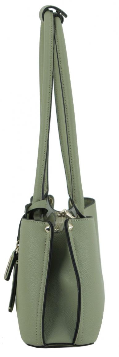 Henkeltasche Guess Meridian Sage salbeigrün Ziernieten