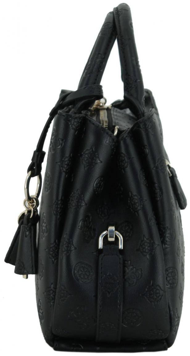 Henkeltasche Guess Phoebe Girlfriend Satchel Simply Taupe Logoprägung