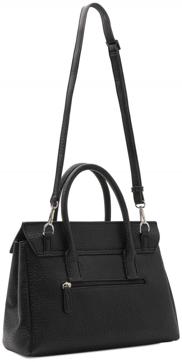 Henkeltasche Odila L.CREDI Uni Schwarz mit Drehverschluss