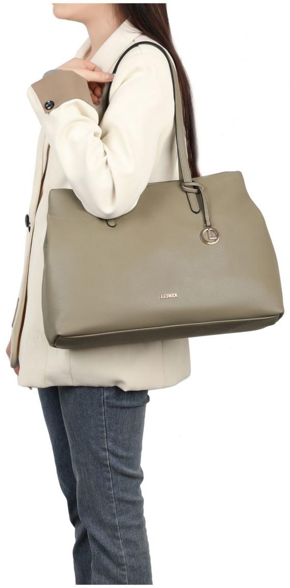 Henkeltasche Polly L.Credi Khakigrün XL