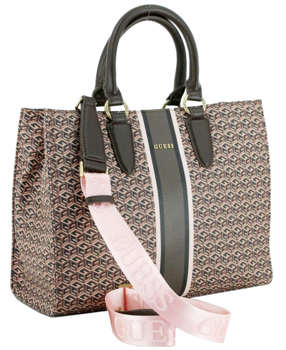 Henkeltasche Rainee Small Tote Guess Brauntöne Logoprint