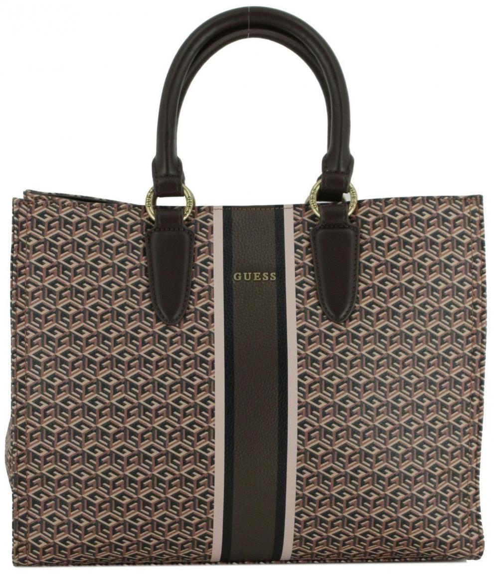 Henkeltasche Rainee Small Tote Guess Brauntöne Logoprint