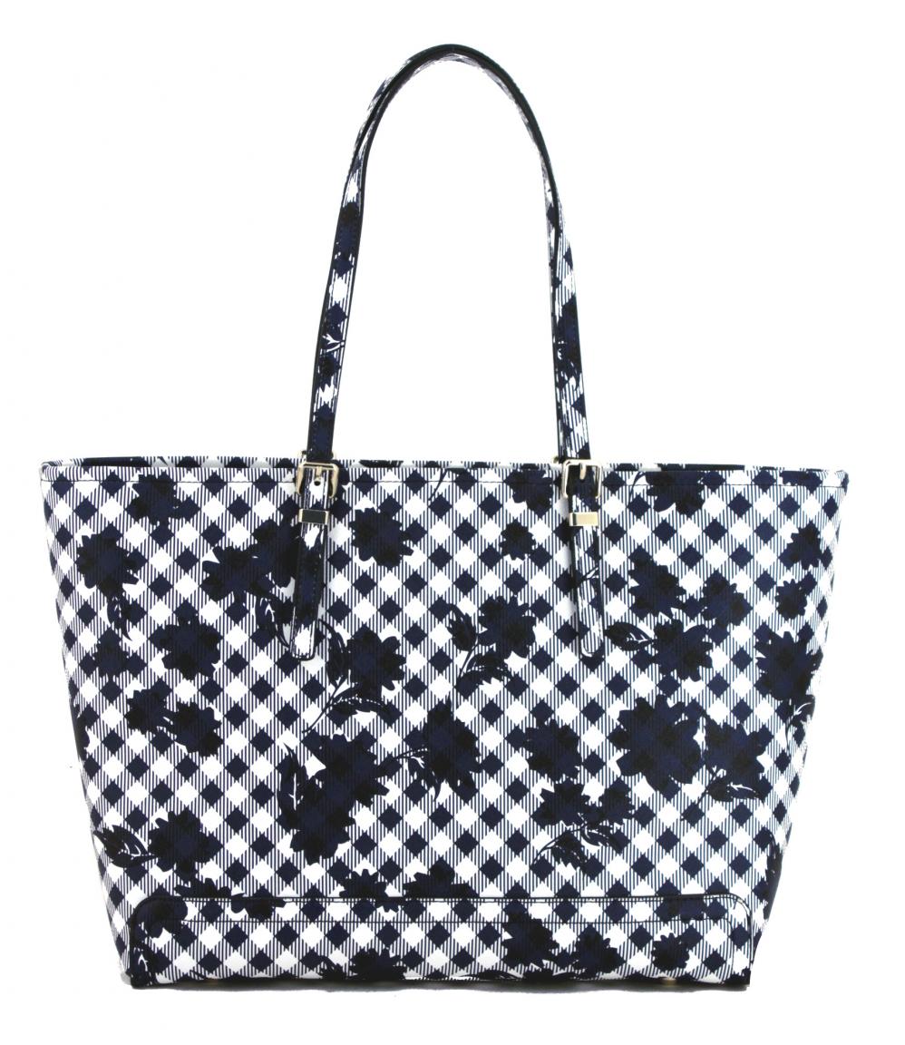 Henkeltasche Tommy Hilfiger Honey Tote Print Navy blau Streifen