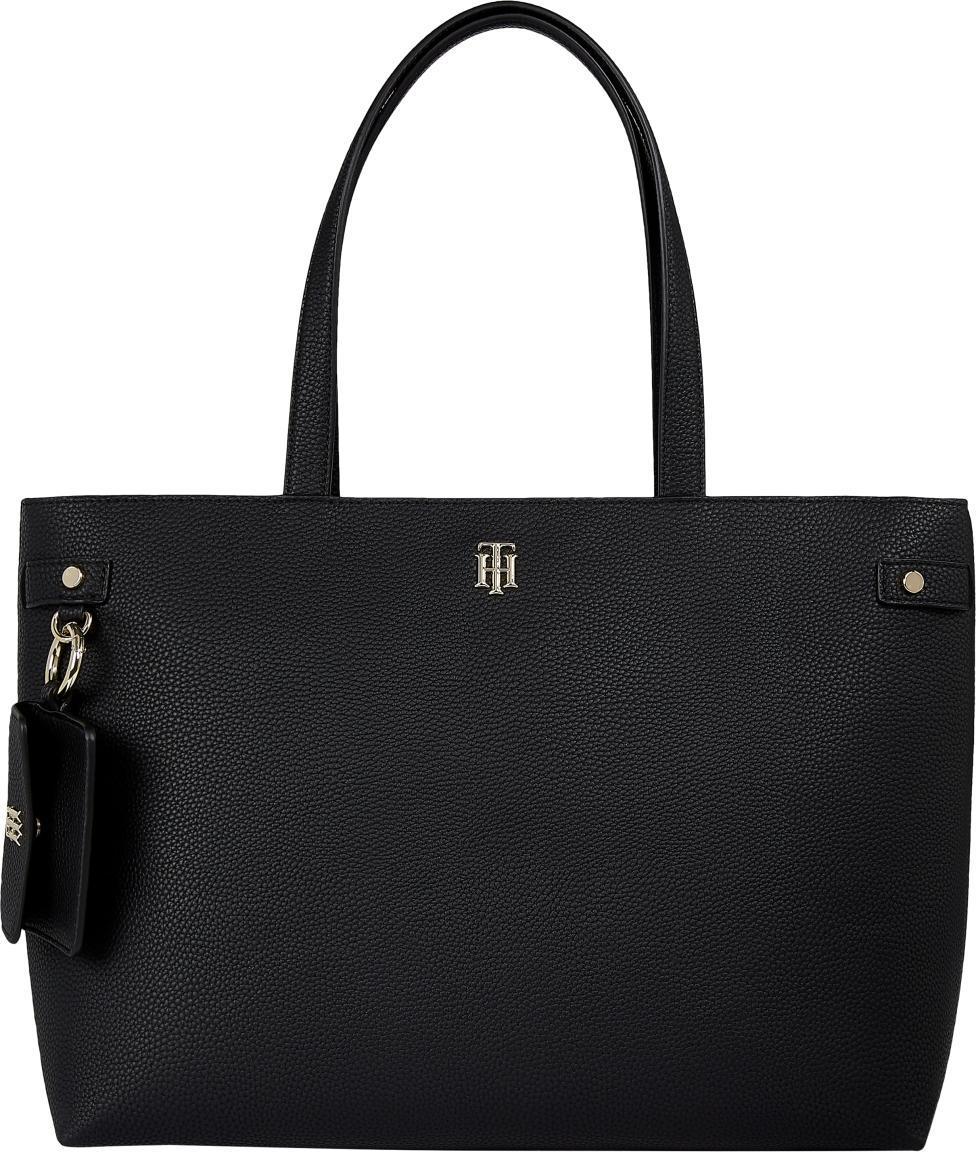 Henkeltasche Tommy Hilfiger Soft Tote Black schwarz Etuianhänger