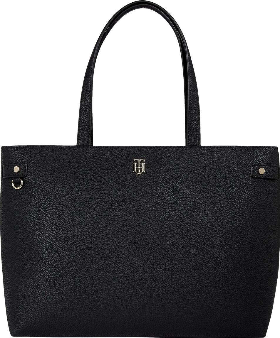 Henkeltasche Tommy Hilfiger Soft Tote Black schwarz Etuianhänger