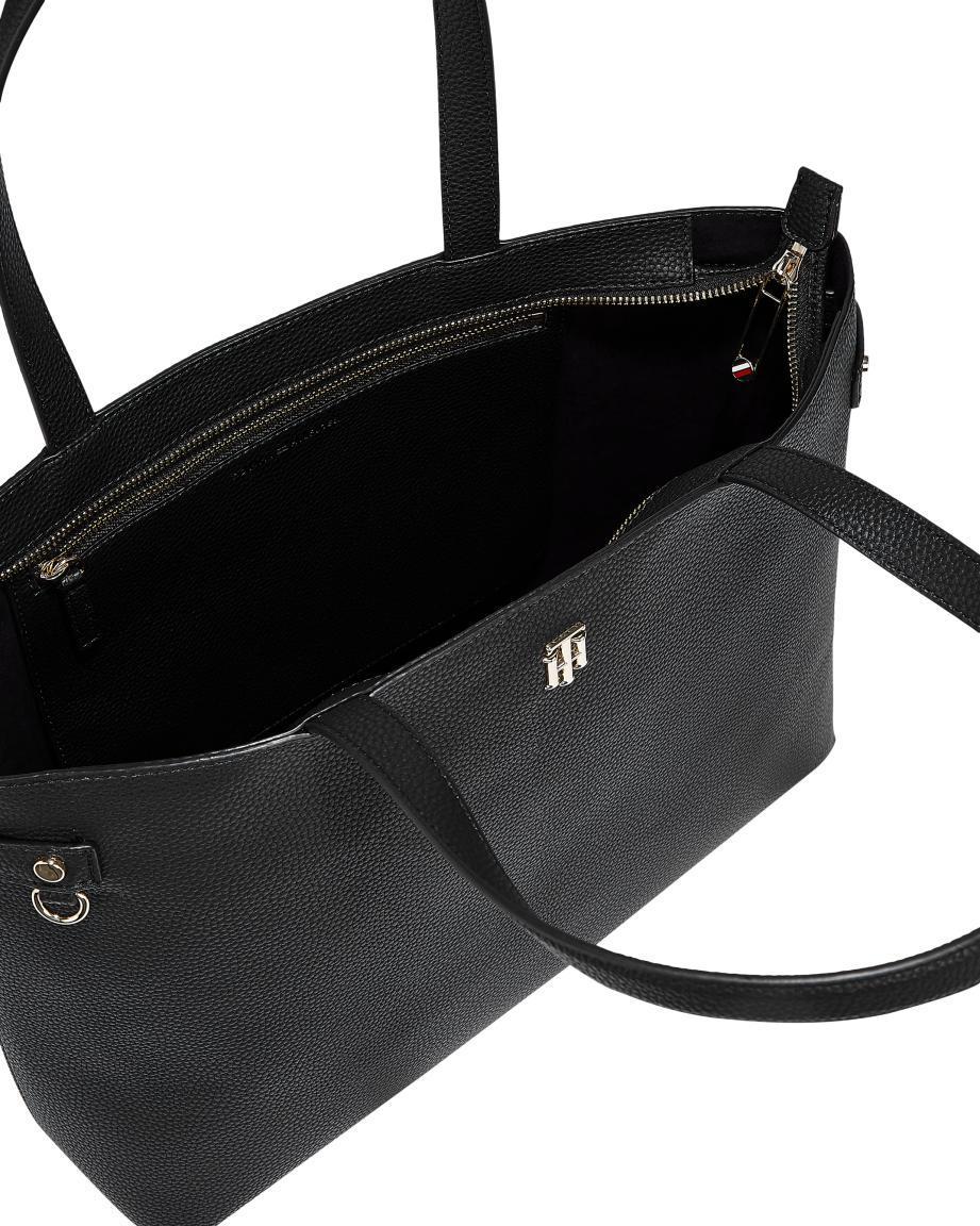 Henkeltasche Tommy Hilfiger Soft Tote Black schwarz Etuianhänger