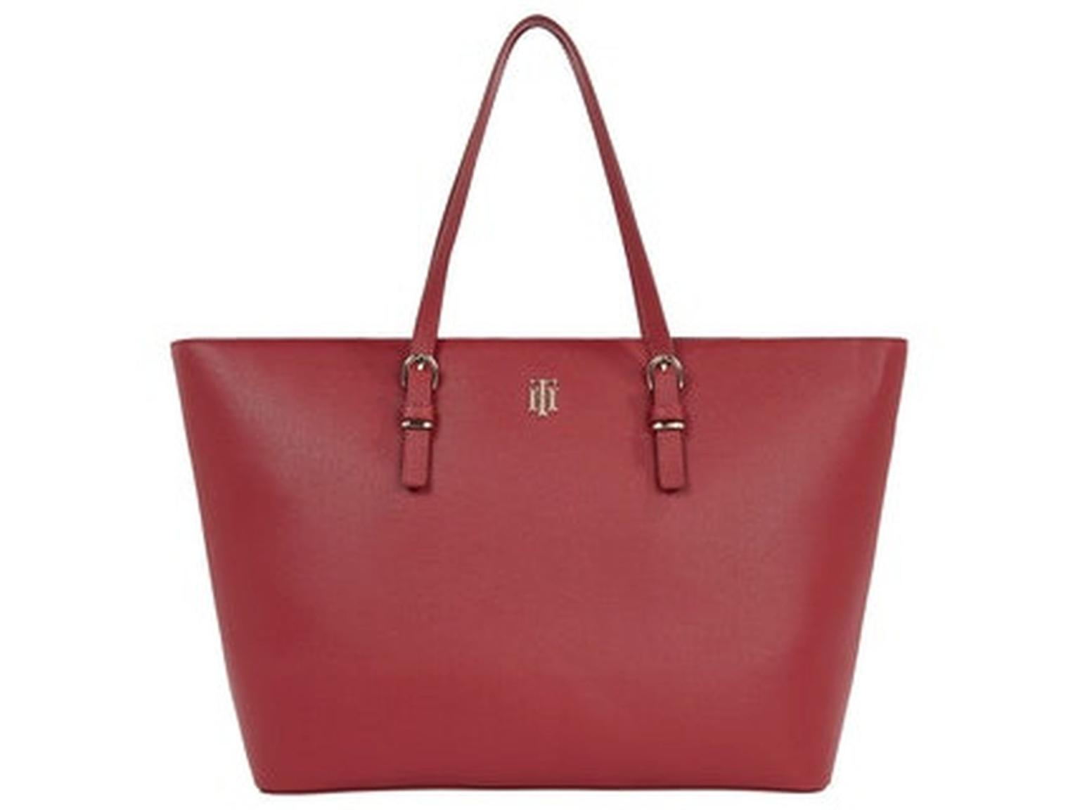 Henkeltasche Tommy Hilfiger Timeless Med Tote Damen Rouge Rot