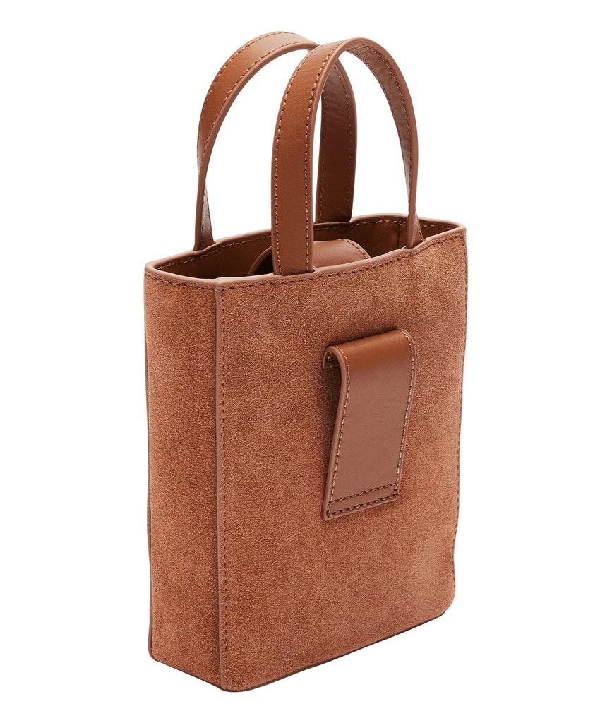 Henkeltasche Tote XS caramel braun Liebeskind Bauchtasche velour