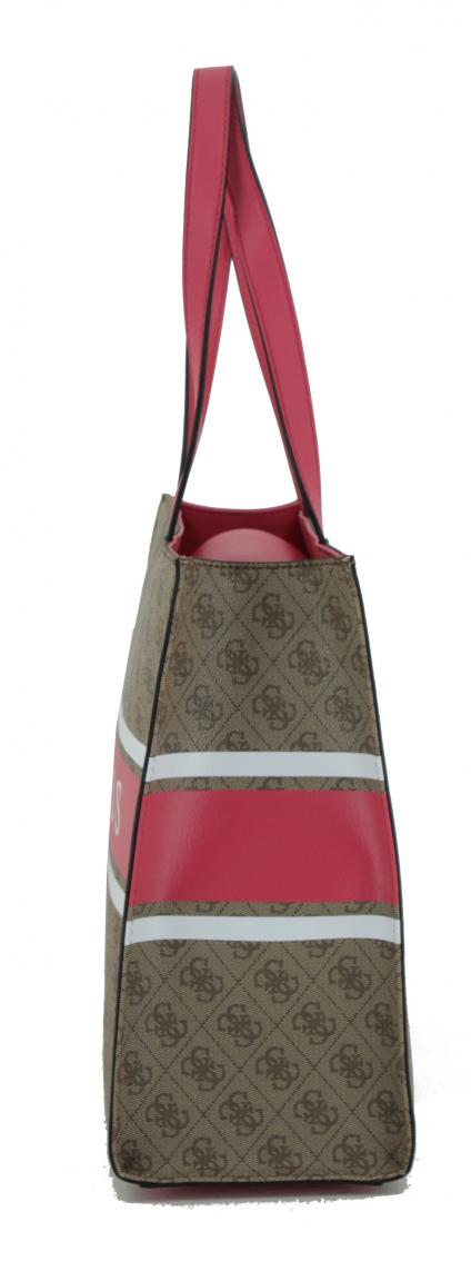 Henkeltasche XL Guess Monique Coal Grau Schwarz 4G Print