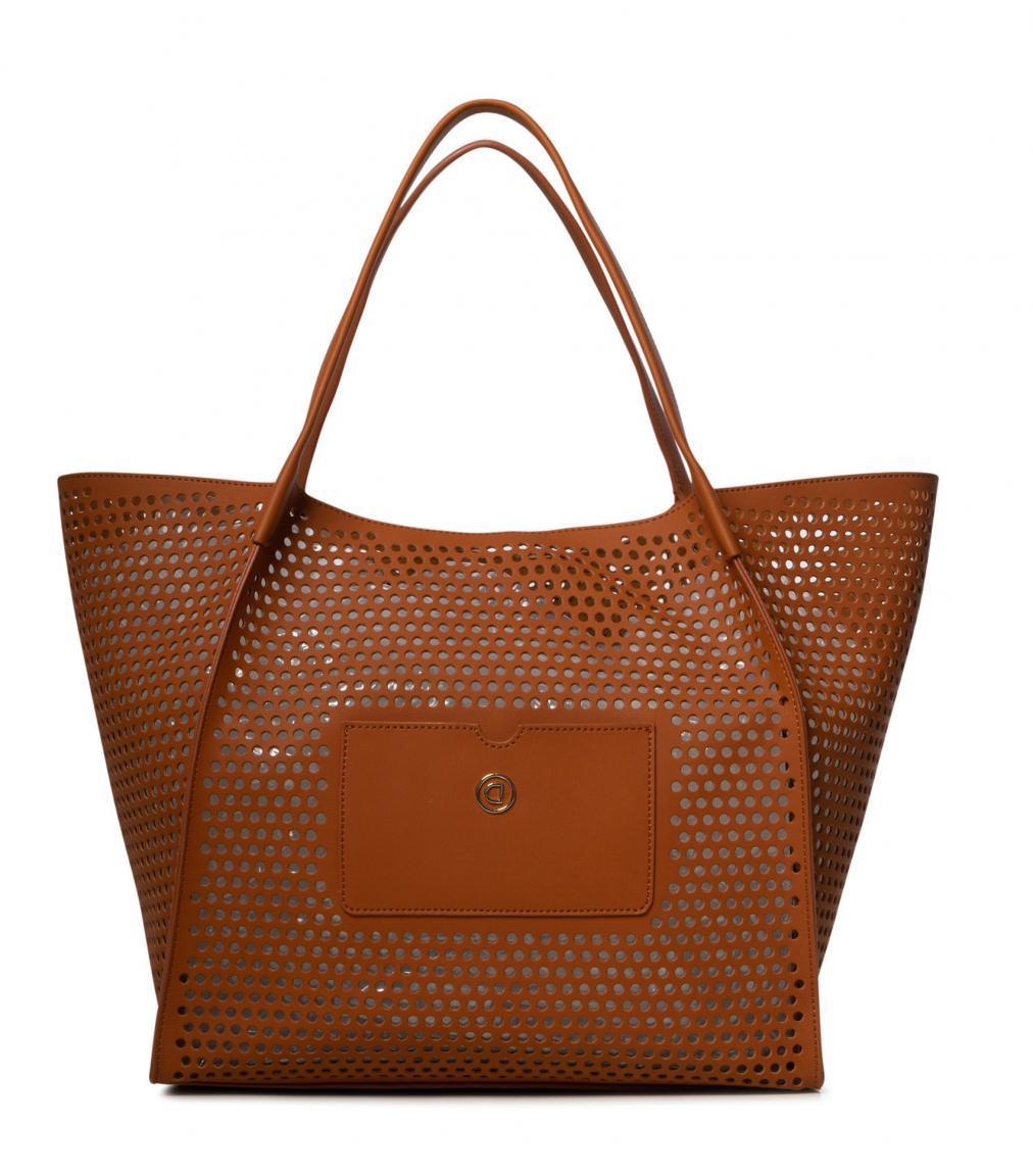 Henkeltasche Zaira Medium Allegreto Löcher Innentasche braun