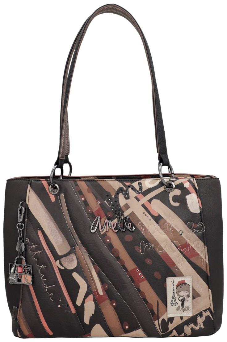 Henkeltasche dunkelbunt bestickt Glitzer Anekke Mademoiselle Parisian