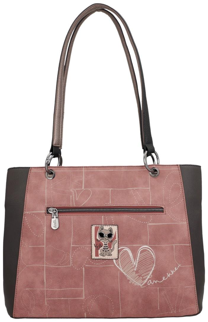 Henkeltasche dunkelbunt bestickt Glitzer Anekke Mademoiselle Parisian