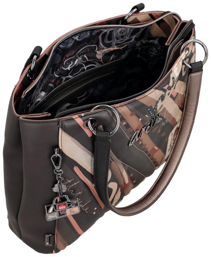 Henkeltasche dunkelbunt bestickt Glitzer Anekke Mademoiselle Parisian
