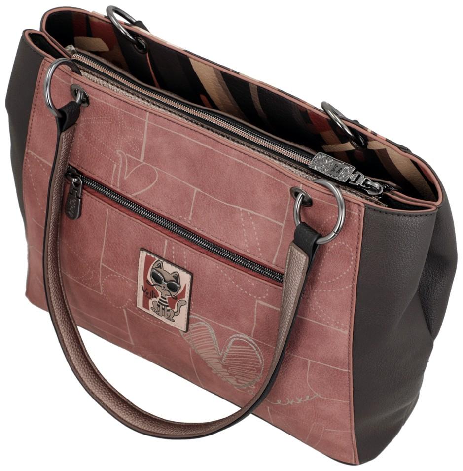 Henkeltasche dunkelbunt bestickt Glitzer Anekke Mademoiselle Parisian
