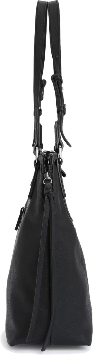 Henkeltasche schwarz vegan L.Credi Jana Anhänger