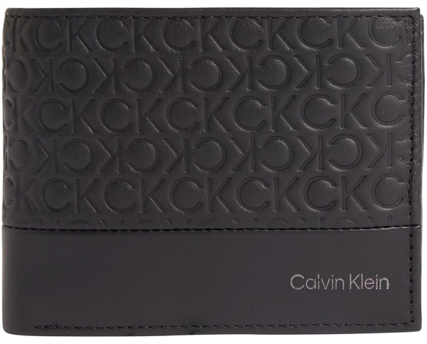 Herren Geldtasche Querformat Trifold Calvin Klein Subtle Mono RFID