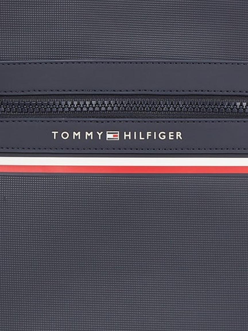 Herren Schultertasche Tommy Hilfiger Stripe Mini Crossover Space Blue PU Pique Style